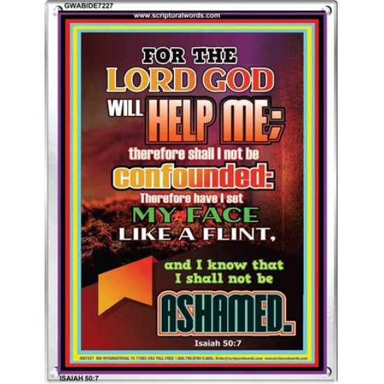 THE LORD GOD WILL HELP ME   Custom Framed Bible Verses   (GWABIDE 7227)   