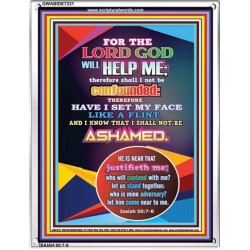 THE LORD GOD WILL HELP ME   Inspirational Bible Verses Framed   (GWABIDE 7231)   