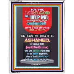 THE LORD GOD WILL HELP ME   Inspirational Bible Verse Framed   (GWABIDE 7232)   