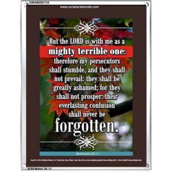 A MIGHTY TERRIBLE ONE   Bible Verse Frame for Home Online   (GWABIDE 724)   "16X24"