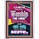 WORSHIP THE LORD THY GOD   Frame Scripture Dcor   (GWABIDE 7270)   