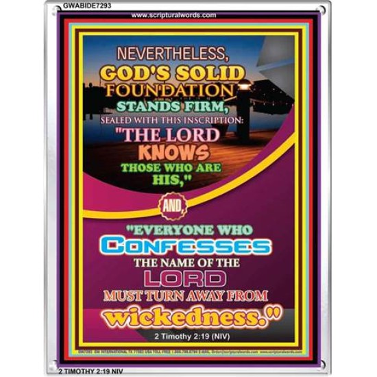 THE LORD KNOWS THOSE WHO ARE HIS   Christian Quote Framed   (GWABIDE 7293)   