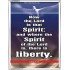 THE SPIRIT OF THE LORD GIVES LIBERTY   Scripture Wall Art   (GWABIDE 732)   "16X24"