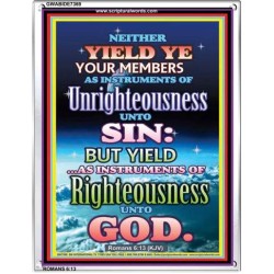 UNRIGHTEOUSNESS   Contemporary Christian Paintings Acrylic Glass frame   (GWABIDE 7369)   "16X24"