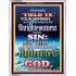 UNRIGHTEOUSNESS   Contemporary Christian Paintings Acrylic Glass frame   (GWABIDE 7369)   "16X24"