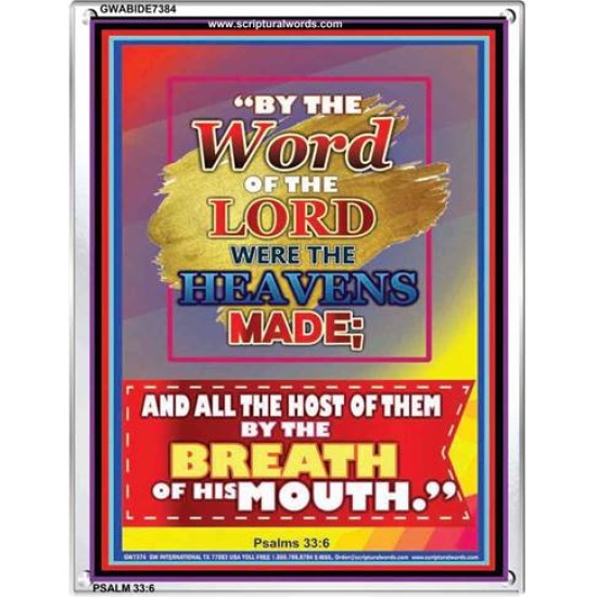 WORD OF THE LORD   Framed Hallway Wall Decoration   (GWABIDE 7384)   