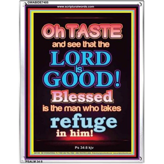 THE LORD IS GOOD   Framed Bible Verse   (GWABIDE 7405)   