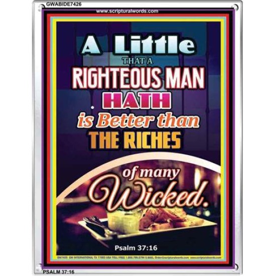 A RIGHTEOUS MAN   Bible Verses Framed for Home   (GWABIDE 7426)   