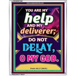 YOU ARE MY HELP   Frame Scriptures Dcor   (GWABIDE 7463)   "16X24"