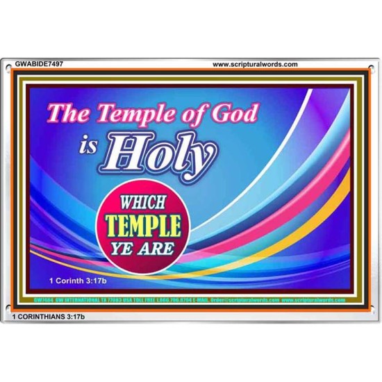 YE ARE GODS TEMPLE   Frame Bible Verse Art    (GWABIDE7497)   