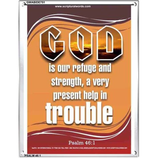 A VERY PRESENT HELP   Scripture Wood Frame Signs   (GWABIDE 751)   