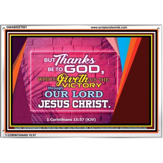 VICTORY IN CHRIST   Bible Verse Frame Online   (GWABIDE7601)   
