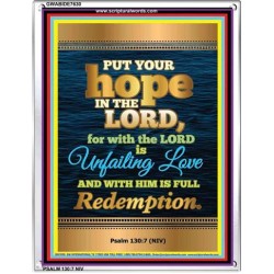 UNFAILING LOVE   Bible Scriptures on Love frame   (GWABIDE 7630)   "16X24"