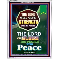 THE LORD WILL BLESS HIS PEOPLE   Religious Art Acrylic Glass Frame   (GWABIDE 7656)   