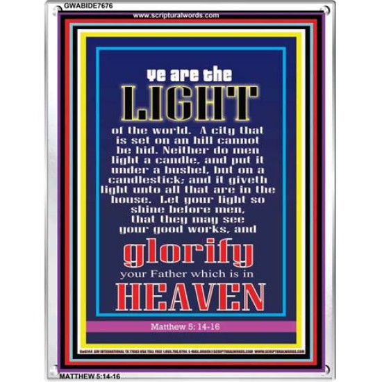THE LIGHT OF THE WORLD   Contemporary Christian poster   (GWABIDE 7676)   