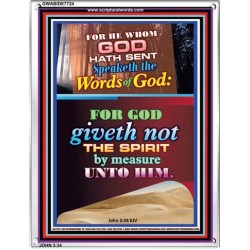 WORDS OF GOD   Bible Verse Picture Frame Gift   (GWABIDE 7724)   "16X24"