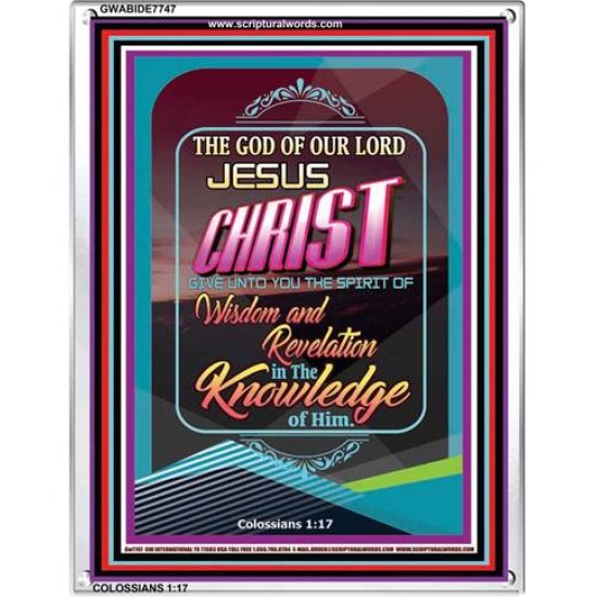 WISDOM AND REVELATION   Bible Verse Framed for Home Online   (GWABIDE 7747)   