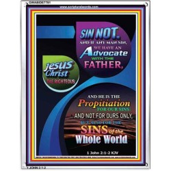 THE PROPITIATION FOR OUR SINS   Bible Verses Poster   (GWABIDE 7781)   