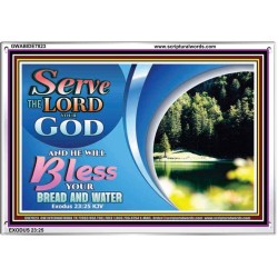 SERVE THE LORD   Encouraging Bible Verses Frame   (GWABIDE7823)   