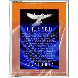 THE SPIRIT OF THE LORD DOETH MIGHTY THINGS   Framed Bible Verse   (GWABIDE 788)   