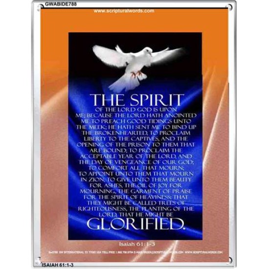 THE SPIRIT OF THE LORD DOETH MIGHTY THINGS   Framed Bible Verse   (GWABIDE 788)   
