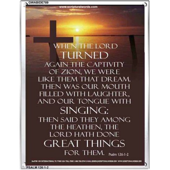 THE LORD HAS DONE GREAT THINGS   Bible Verses Wall Art   (GWABIDE 789)   