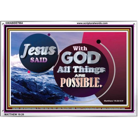 ALL THINGS ARE POSSIBLE   Large Frame   (GWABIDE7964)   