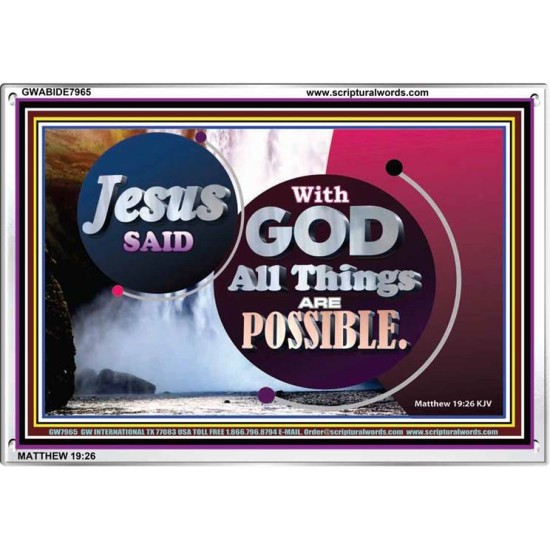 ALL THINGS ARE POSSIBLE   Decoration Wall Art   (GWABIDE7965)   