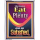 YOU SHALL EAT IN PLENTY   Inspirational Bible Verse Framed   (GWABIDE 8030)   