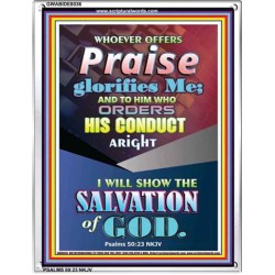 THE SALVATION OF GOD   Bible Verse Framed for Home   (GWABIDE 8036)   
