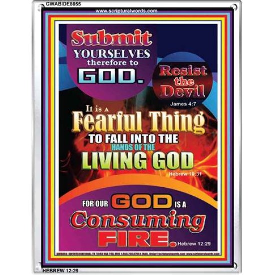 THE LIVING GOD   Bible Verses Frame Online   (GWABIDE 8055)   