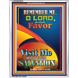 VIIST ME WITH YOUR SALVATION   Frame Scriptural Dcor   (GWABIDE 8070)   "16X24"