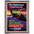 THE RIGHTEOUS IS DELIVERED   Encouraging Bible Verse Frame   (GWABIDE 8085)   "16X24"