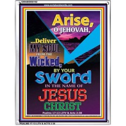 ARISE O JEHOVAH   Biblical Art Acrylic Glass Frame   (GWABIDE 8152)   