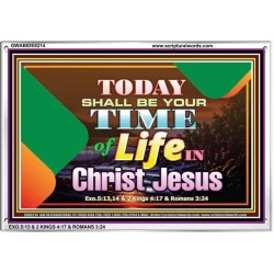 TIME OF LIFE IN CHRIST JESUS   Christian Frame Art   (GWABIDE8214)   