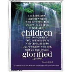 WE ARE THE CHILDREN OF GOD   Scriptural Portrait Acrylic Glass Frame   (GWABIDE 830)   "16X24"