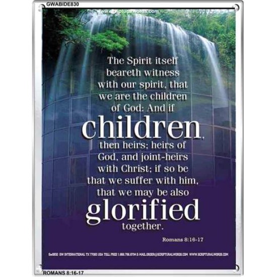 WE ARE THE CHILDREN OF GOD   Scriptural Portrait Acrylic Glass Frame   (GWABIDE 830)   