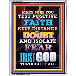 TRUST GOD AT ALL TIMES   Biblical Paintings Acrylic Glass Frame   (GWABIDE 8415)   "16X24"