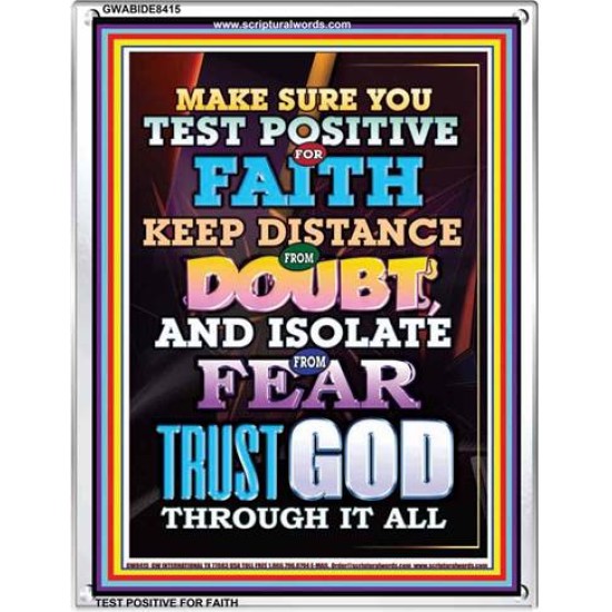 TRUST GOD AT ALL TIMES   Biblical Paintings Acrylic Glass Frame   (GWABIDE 8415)   