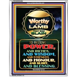 WORTHY IS THE LAMB   Framed Bible Verse Online   (GWABIDE 8494)   
