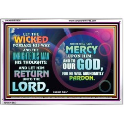 ABUNDANT PARDON   Bible Verse Frame Art Prints   (GWABIDE8500)   