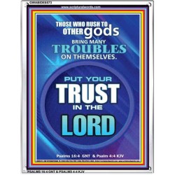 TRUST IN THE LORD   Framed Bible Verse   (GWABIDE 8573)   "16X24"