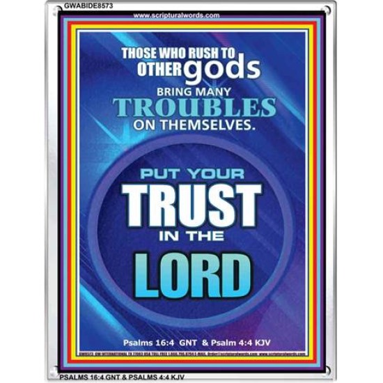 TRUST IN THE LORD   Framed Bible Verse   (GWABIDE 8573)   