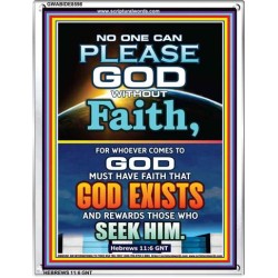 IMPOSSIBLE TO PLEASE GOD WITHOUT FAITH   Bible Verses to Encourage  frame   (GWABIDE 8598)   "16X24"