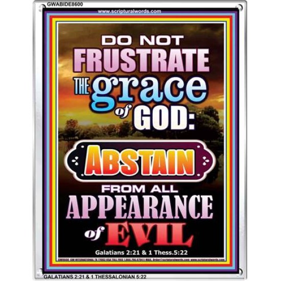 ABSTAIN FROM ALL APPEARANCE OF EVIL   Bible Scriptures on Forgiveness Frame   (GWABIDE 8600)   