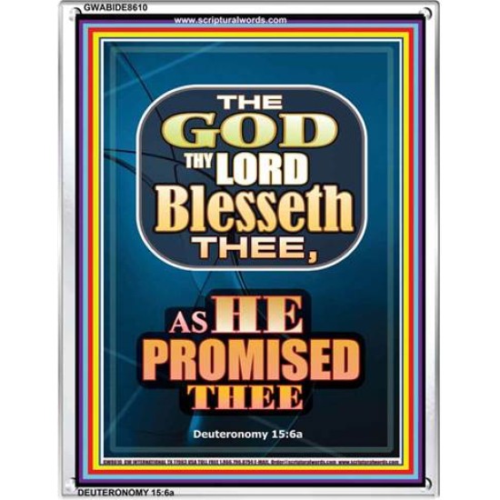 THE LORD BLESS THEE   Acrylic Glass Frame Scripture Art   (GWABIDE 8610)   