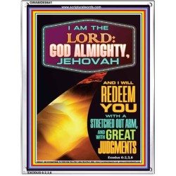 THE LORD GOD ALMIGHTY   Contemporary Christian Wall Art Acrylic Glass frame   (GWABIDE 8641)   