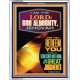 THE LORD GOD ALMIGHTY   Contemporary Christian Wall Art Acrylic Glass frame   (GWABIDE 8641)   