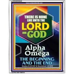 ALPHA AND OMEGA BEGINNING AND THE END   Framed Sitting Room Wall Decoration   (GWABIDE 8649)   