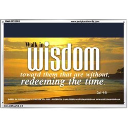 WALK IN WISDOM   Bible Verse Wall Art   (GWABIDE865)   "24X16"